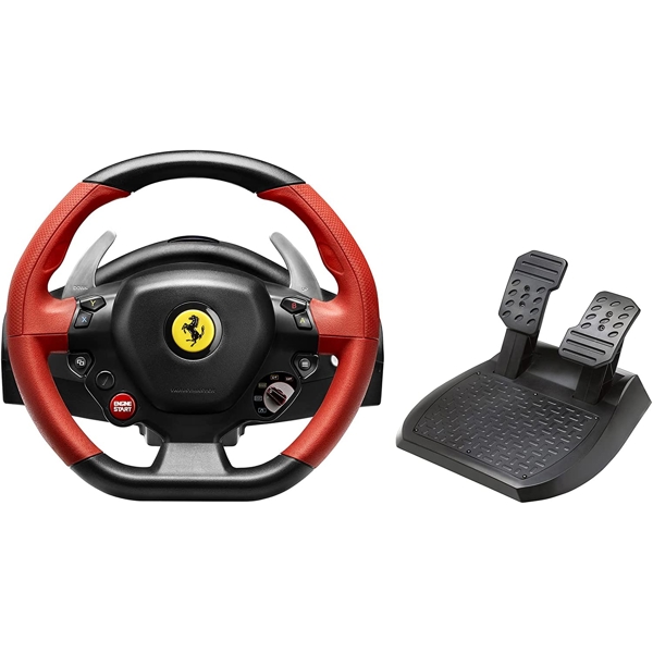 კომპიუტერული საჭე+პედლები Thrustmaster Ferrari 458, Xbox One, Black/Red