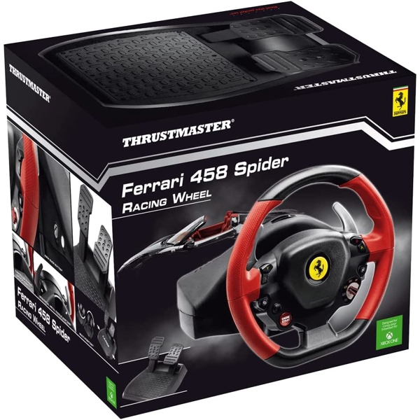 კომპიუტერული საჭე+პედლები Thrustmaster Ferrari 458, Xbox One, Black/Red