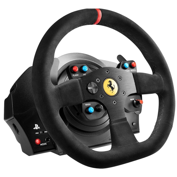 კომპიუტერული საჭე+პედლები Thrustmaster T300 Ferrari Integral RW, PC/ PS4/ PS3, Black