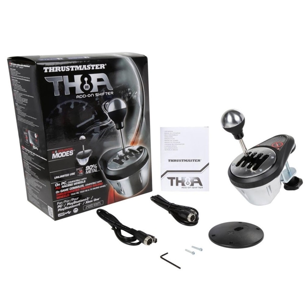 გადაცემათა კოლოფის გადამრთველი Thrustmaster TH8A Shifter Add-On, PC, PlayStation 3/4, Xbox One, Black/Silver