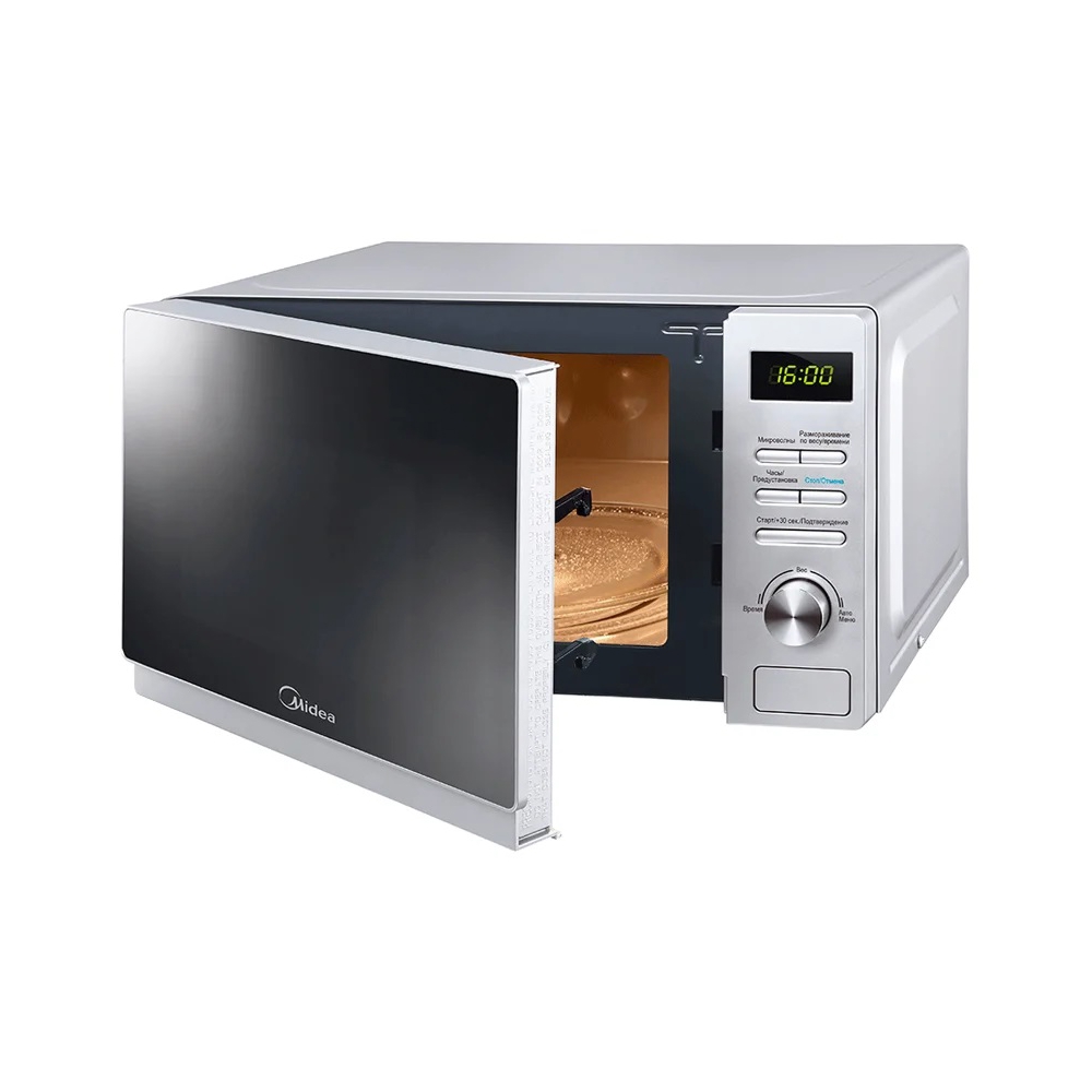 მიკროტალღური ღუმელი Midea AM720C4E-S, 700W, 20L, Microwave Oven, Silver