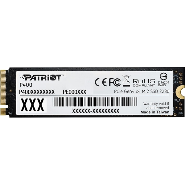 მყარი დისკი Patriot P400, SSD 512GB M.2 2280, NVMe PCIe Gen4 x4