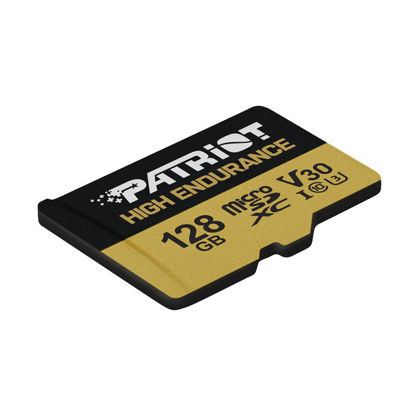 მეხსიერების ბარათი Patriot PEF128GE31MCH, 128GB, SDXC, Memory Card with SD, Black/Yellow