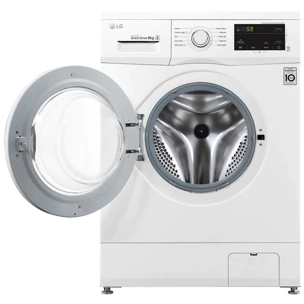 სარეცხი მანქანა LG FH2J3TDNP0, 8Kg, A+++, 1200Rpm, 72Db, Washing Machine, White