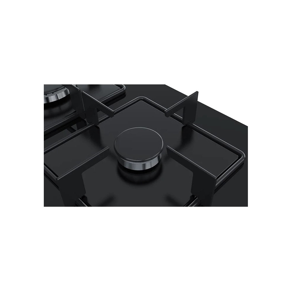 ჩასაშენებელი გაზის ქურის ზედაპირი Bosch PPP6A6B10, Built-in Gas Cooktop, Black
