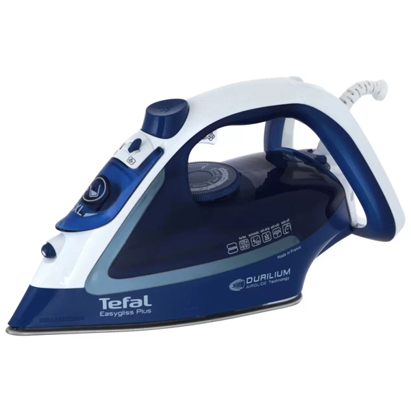 ორთქლის უთო Tefal FV5735E0, 2500W, 270ML, Steam Iron, Blue/White