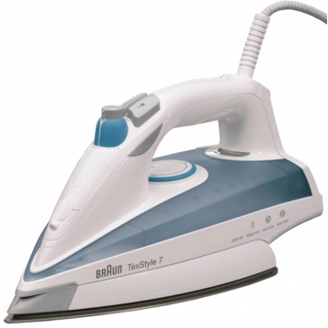 ორთქლის უთო Braun TS725SI, 2400W, 4000ML, Steam Iron, White/Blue