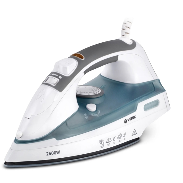 ორთქლის უთო Vitek VT-1251, 2400W, 280ML, Steam Iron, White