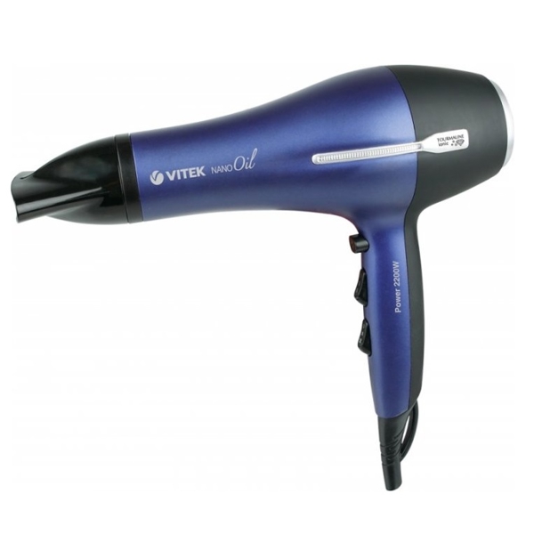 თმის საშრობი Vitek VT-2330, 2200W, Hair Dryer, Blue, Black