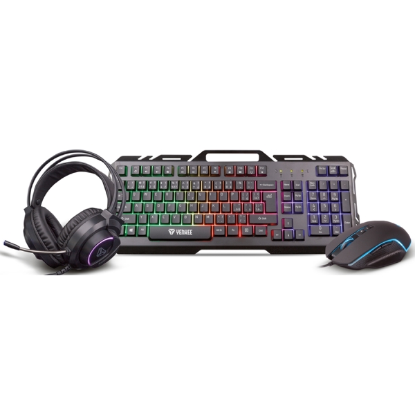 Yenkee YGS 01, Wired, USB, Gaming Keyboard + Set, Black