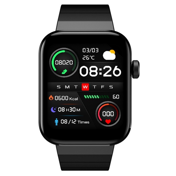 სმარტ სათი Xiaomi XPAW006 Mibro Color T1, 1.6", 2 ATM Waterproof, Bluetooth, Smart Watch, Black
