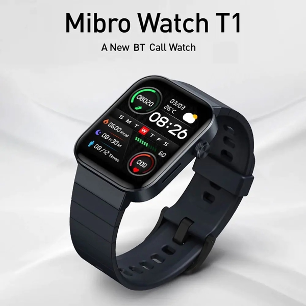 სმარტ სათი Xiaomi XPAW006 Mibro Color T1, 1.6", 2 ATM Waterproof, Bluetooth, Smart Watch, Black
