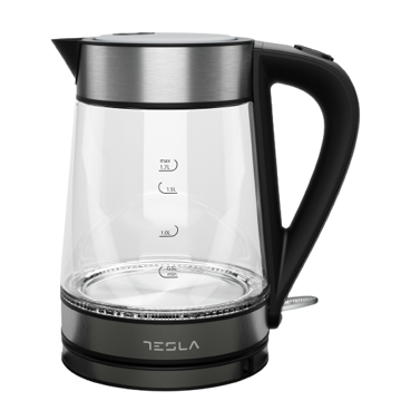 ელექტრო ჩაიდანი Tesla KT300X, 2200W, 1.7L, Electric Kettle, Glass/Inox