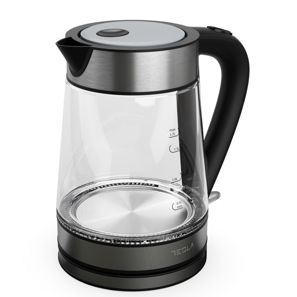 ელექტრო ჩაიდანი Tesla KT300X, 2200W, 1.7L, Electric Kettle, Glass/Inox