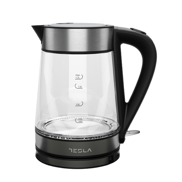 ელექტრო ჩაიდანი Tesla KT300X, 2200W, 1.7L, Electric Kettle, Glass/Inox