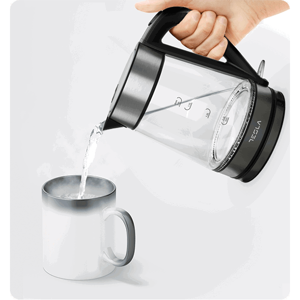 ელექტრო ჩაიდანი Tesla KT300X, 2200W, 1.7L, Electric Kettle, Glass/Inox