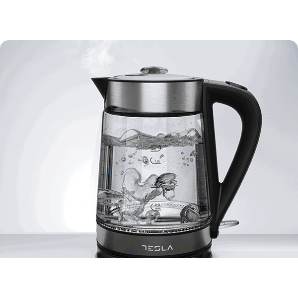 ელექტრო ჩაიდანი Tesla KT300X, 2200W, 1.7L, Electric Kettle, Glass/Inox