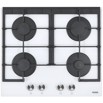 ჩასაშენებელი ქურის ზედაპირი Vestel BH-6114W, Built-in, White