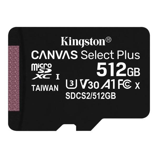 მეხსიერების ბარათი Kingston SDCS2/512GBSP, 512GB, SDXC, UHS-I, U3, Black