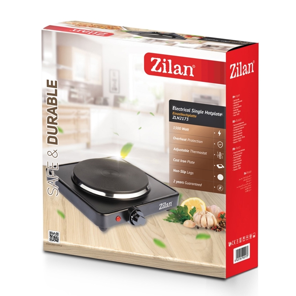 ელექტრო ქურა Zilan ZLN2174, 1500W, Oven, Black