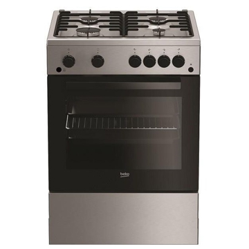 გაზქურა Beko FSGT 62110 DXO Superia, 4Gas, Oven, Stainless Steel