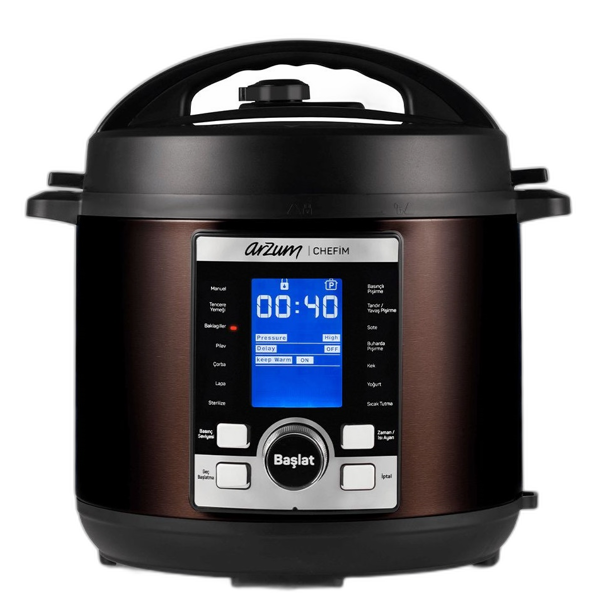 მულტსახარში Arzum AR2055, 1000W, 6L, Multi Cooker, Black