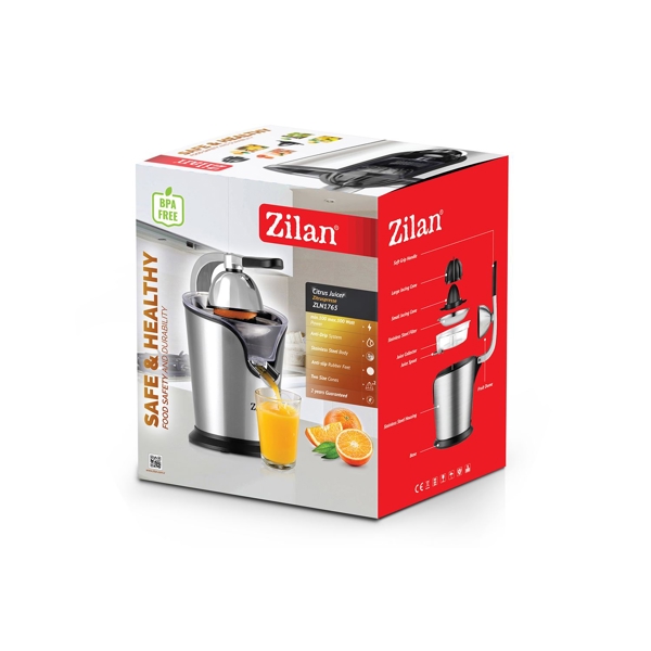 ციტრუსის წვენსაწური Zilan ZLN1765, 500W, Juicer, Silver