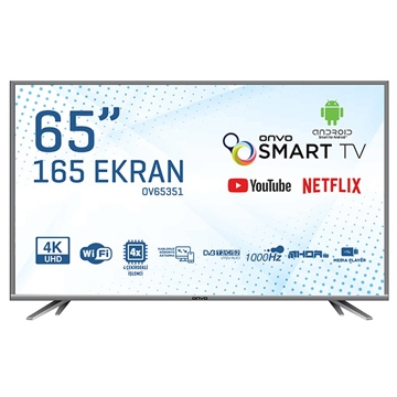 ტელევიზორი Onvo OV65351, 65", 4K UHD, Smart TV, Android, HDMI, USB, WIFI, Black