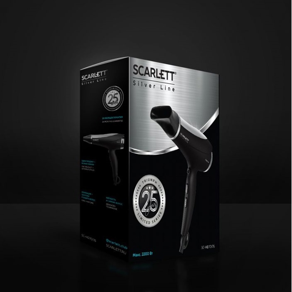 თმის საშრობი Scarlet SC-HD70I76, 2200W, Hair Dryer, Black