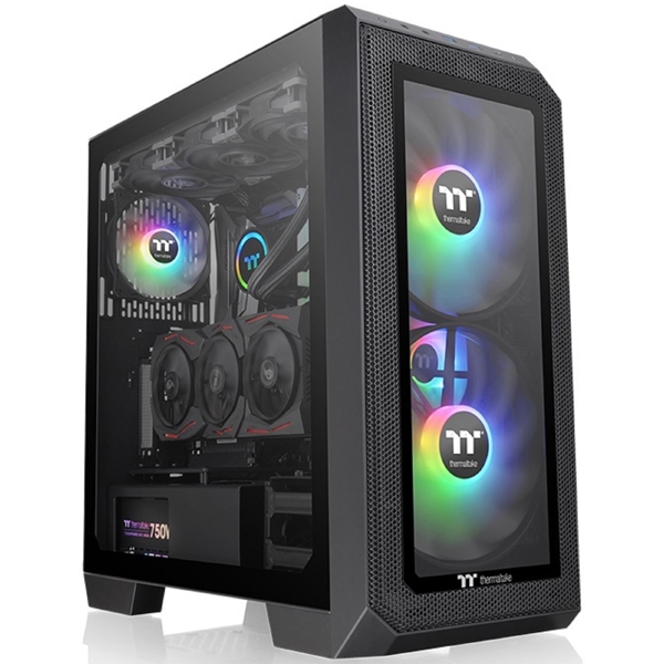 Thermaltake CA-1P6-00M1WN-00, Computer Case, MidT, MicroATX, Mini-ITX, USB-C, 2xUSB 3.0, Black