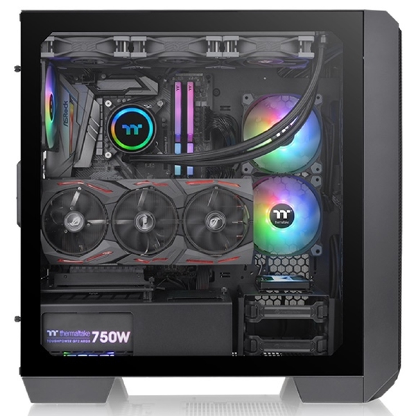 Thermaltake CA-1P6-00M1WN-00, Computer Case, MidT, MicroATX, Mini-ITX, USB-C, 2xUSB 3.0, Black