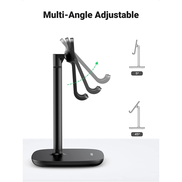 მობილურის დამჭერი UGREEN LP280 (80194), Adjustable Desk Phone Holder, Black