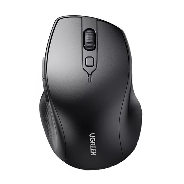 მაუსი UGREEN MU101 (90395), Ergonomic Wireless 2.4G Mouse, Bluetooth, 4000DPI, Silence Design, Black