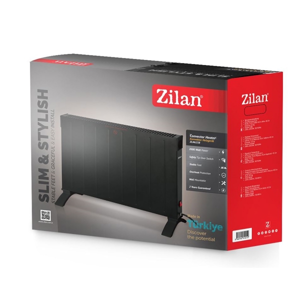 ელექტრო გამათბობელი Zilan ZLN6258, 2000W, 20m², Electric Heater, Black