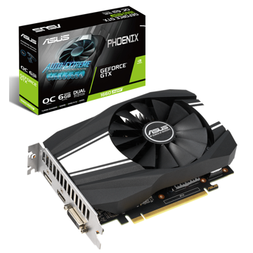 ვიდეო დაფა Asus 90YV0DT0-M0NA00, GeForce GTX1660 Super OC, 6GB, 192bit, HDMI, DP, DVI-D, Black