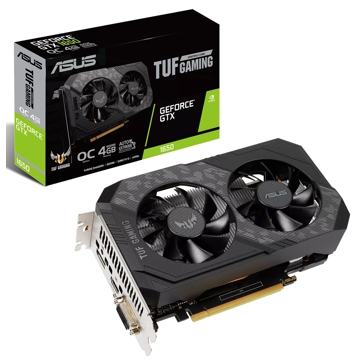 ვიდეო დაფა Asus 90YV0EZ2-M0NA00, Gaming GeForce GTX1650 TUF OC, 4GB, 128bit, HDMI, DP, DVI-D, Black