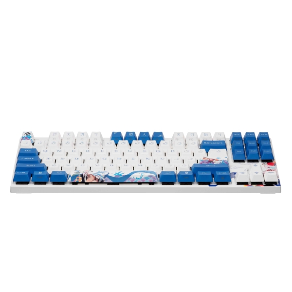 კლავიატურა Varmilo VEA87 Lovebirds-I, Cherry Mx Silent Red, Wired, USB, Gaming Keyboard, White/Blue