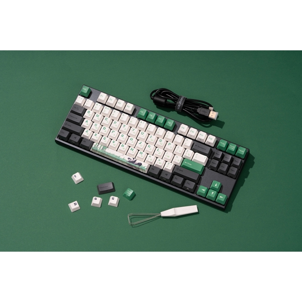 კლავიატურა Varmilo VEA87 Panda R2, Cherry Mx Silent Red, Wired, USB, Gaming Keyboard, Gray/Green