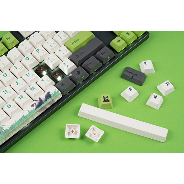  Varmilo MA87M V2 Panda R2, EC Rose V2, Wired, USB, Gaming Keyboard, Gray/Green