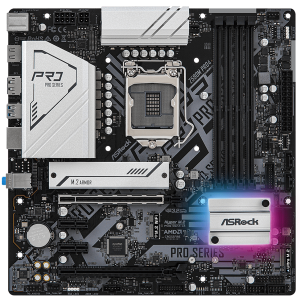 დედა დაფა ASRock Z590M_PRO4, LGA1200, DDR4, DIMM, 128GB