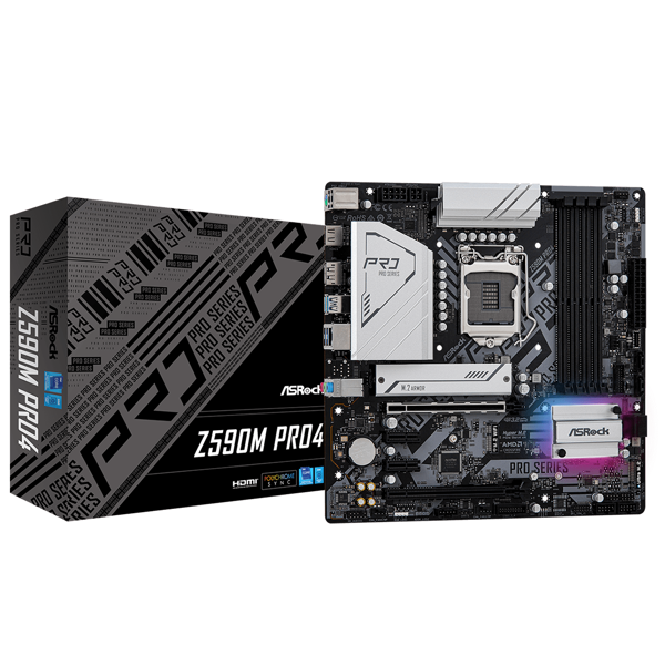 დედა დაფა ASRock Z590M_PRO4, LGA1200, DDR4, DIMM, 128GB