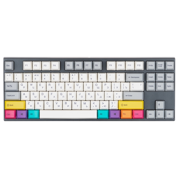 კლავიატურა Varmilo MA87M V2 CMYK, EC Sakura V2, Wired, USB, Gaming Keyboard, Colored