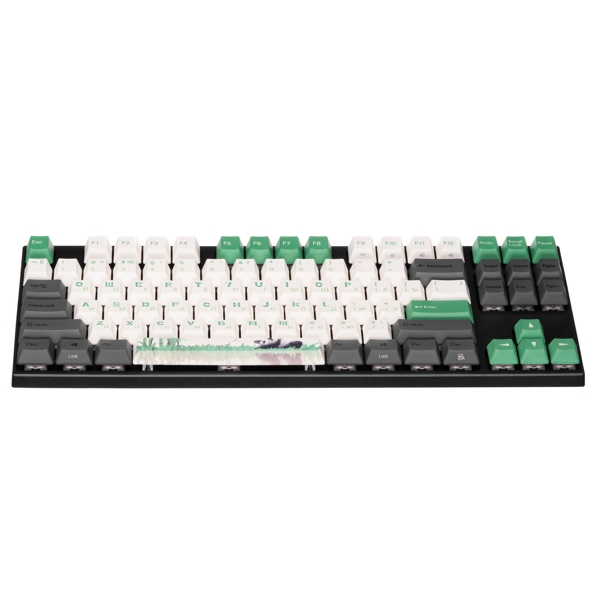 კლავიატურა Varmilo VEA87 Panda R2, Cherry Mx Blue, Wired, USB, Gaming Keyboard, Gray/Green