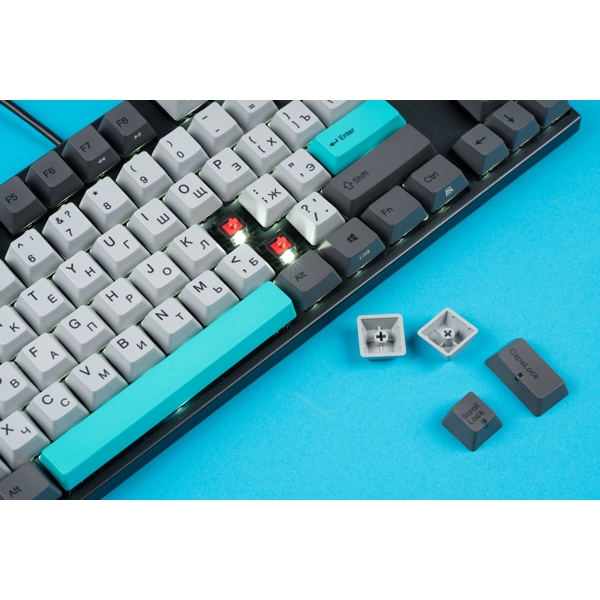 Varmilo VEA87 Moonlight, Cherry Mx Red, Wired, USB, Gaming Keyboard, Gray/White