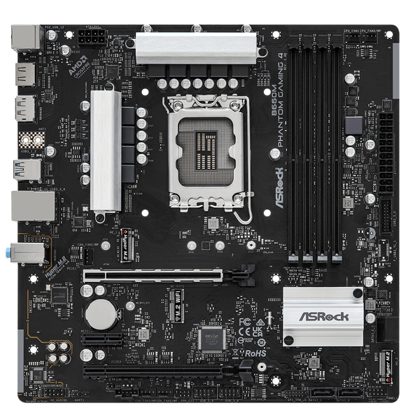 დედა დაფა ASRock B660M_PHANTOM_GAMING_4, LGA 1700, DDR4, DIMM, 128GB