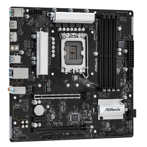 დედა დაფა ASRock B660M_PHANTOM_GAMING_4, LGA 1700, DDR4, DIMM, 128GB