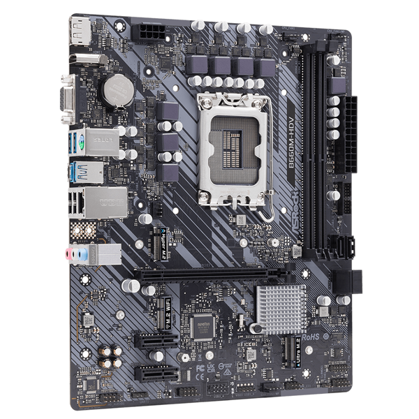 დედა დაფა ASRock B660M-HDV, LGA 1700, DDR4, DIMM, 64GB