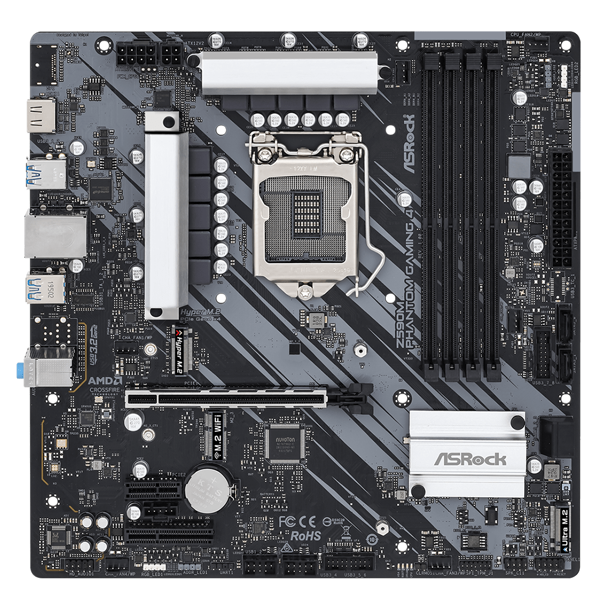 დედა დაფა ASRock Z590M_PHANTOM_GAMING_4, LGA 1200, DDR4, DIMM, 128GB