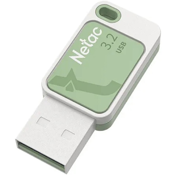 USB ფლეშ მეხსიერება Netac NT03UA31N-128G-32GN, 128GB, USB 3.2, Green