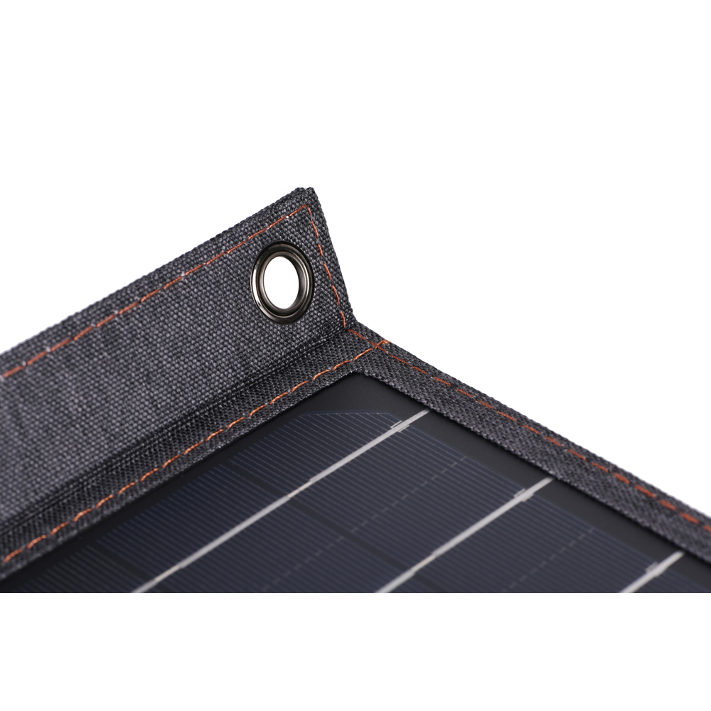 პორტატული დამტენი მზის ენერგიით 2E PSP0021, 36W, Type-C, USB-A QC, Solar Power Bank, Black